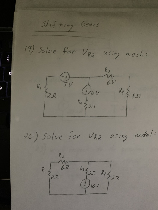 Solved Shifting Gears R3 G 68 Ri 5v Gau Ry Ra 9 Chegg Com