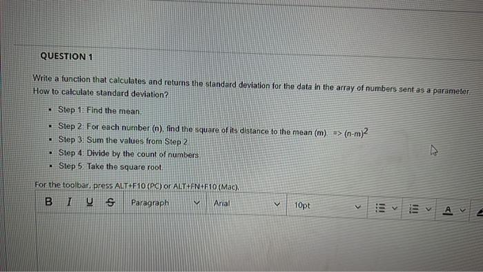 Solved Write a function that calculates and returns the | Chegg.com