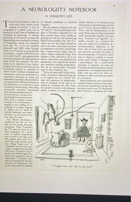 Solved “The Surgeon’s Life” chronicles the life of a | Chegg.com