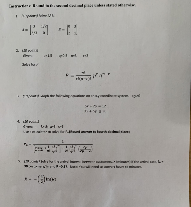 Solved Instructions: Round to the second decimal place | Chegg.com