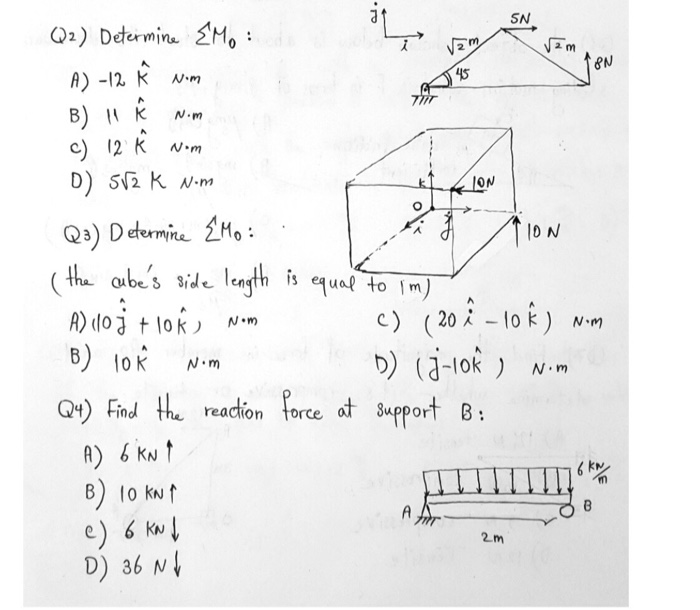 Solved Q2 Determine Emo A 12 R Nim C 12 N Nom D 512 Chegg Com