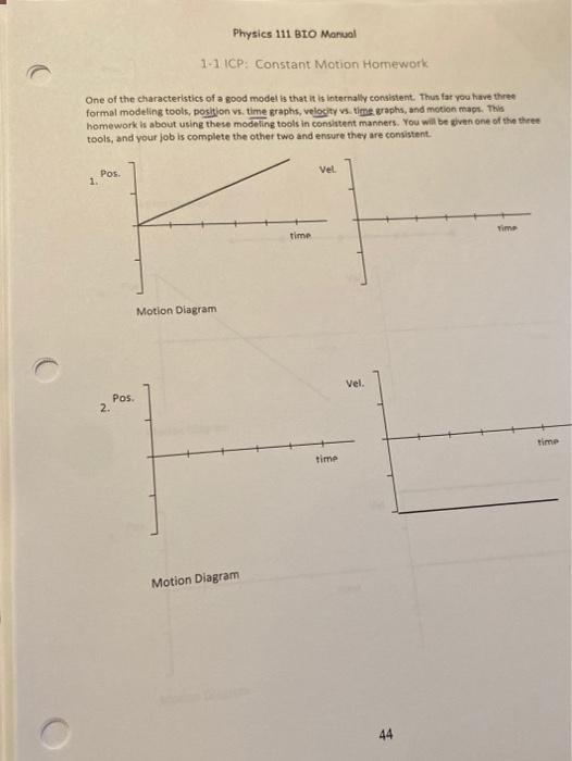 Motion Maps and Position vs. Time Graphs - Modeling Physics