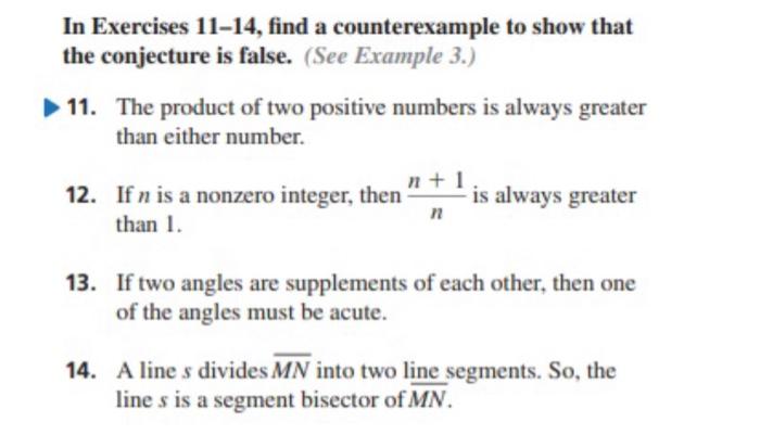 Solved In Exercises 11-14, find a counterexample to show | Chegg.com