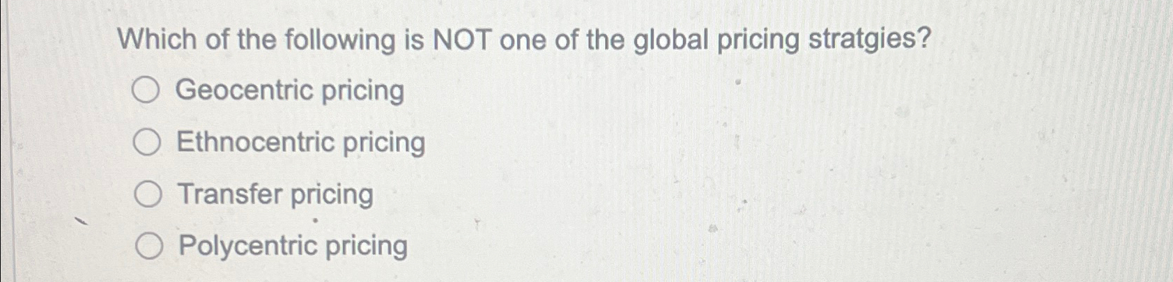 Solved Which of the following is NOT one of the global | Chegg.com