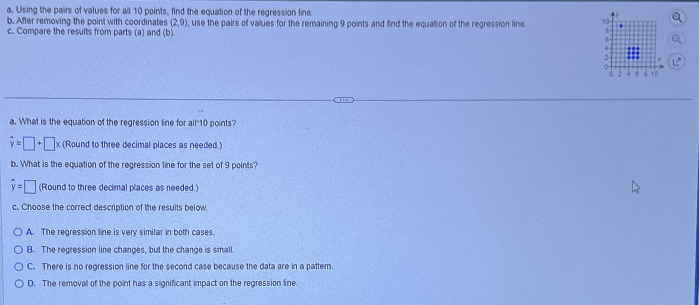 Solved a. ﻿Using the pairs of values for all 10 ﻿points, | Chegg.com