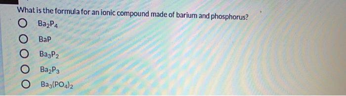 What Is The Formula For An Ionic Compound Made Of Chegg Com