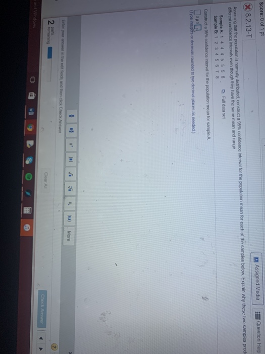 Solved construct a 95 percent confidence interval for a and | Chegg.com