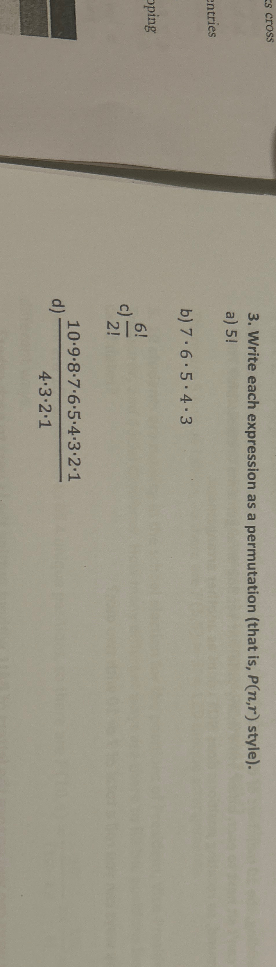 Solved Write each expression as a permutation (that | Chegg.com