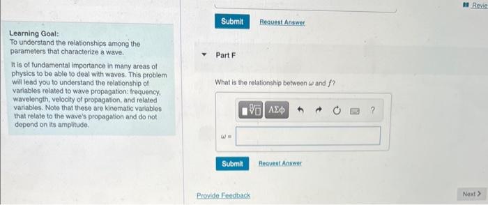 Solved Learning Goal: Part B To Understand The Relationships | Chegg.com