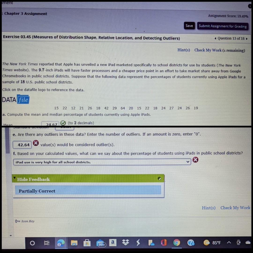 Solved ment Chapter 3 Assignment Assignment Score 59.49