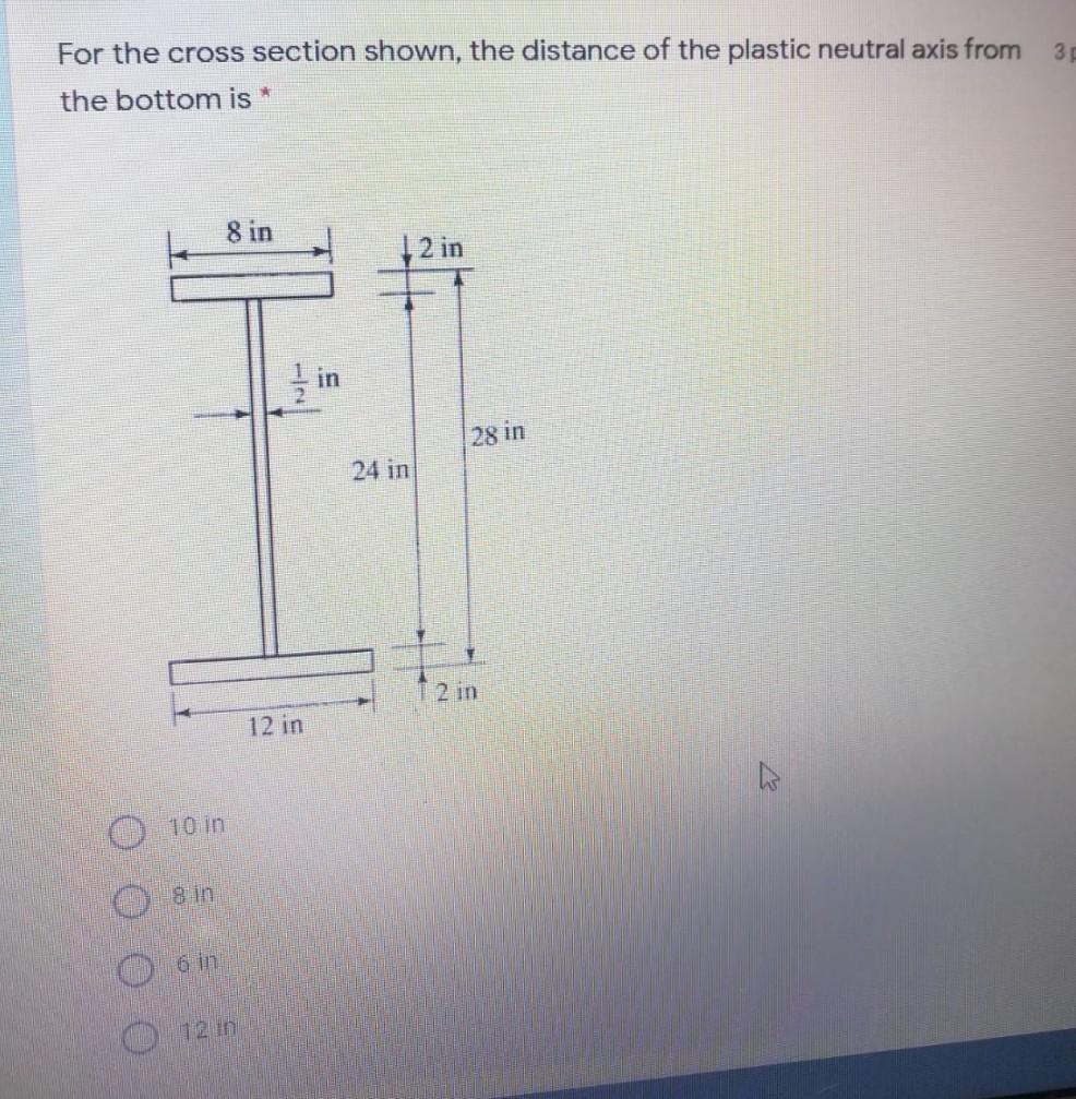 Solved 38 For the cross section shown, the distance of the | Chegg.com