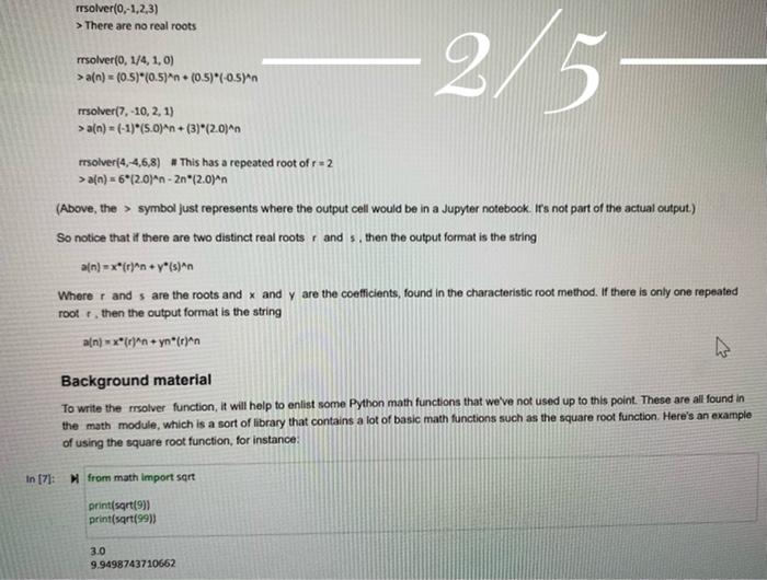 Recurrence Relation Solver