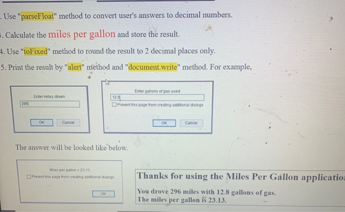 Solved Miles Per Gallon Calculation Method Definitions 1. | Chegg.com