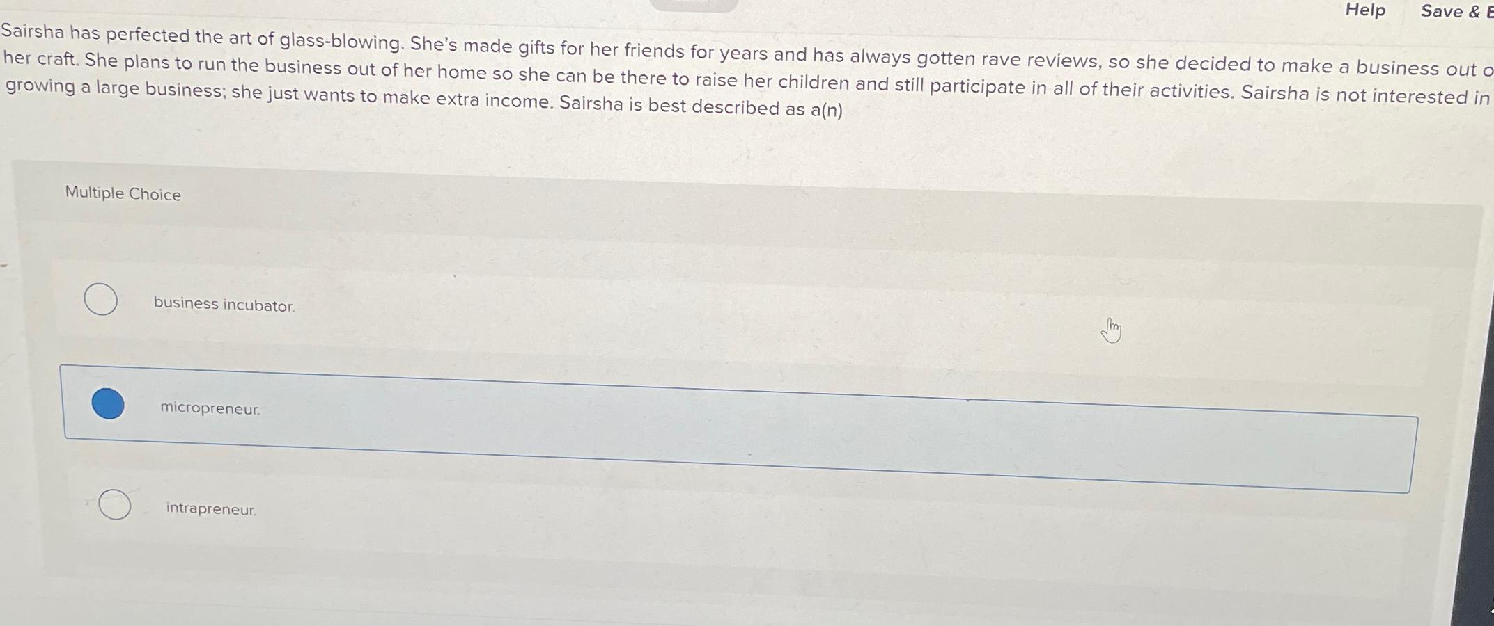 Solved Sairsha has perfected the art of glassblowing. She's