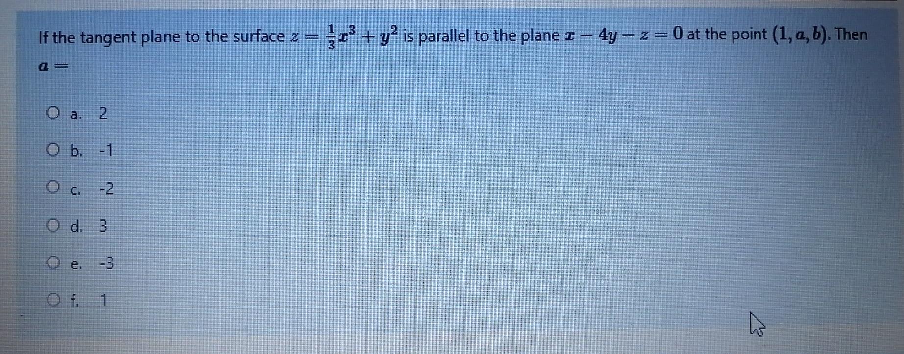 Us If The Tangent Plane To The Surface Z 573 Y2 Chegg Com