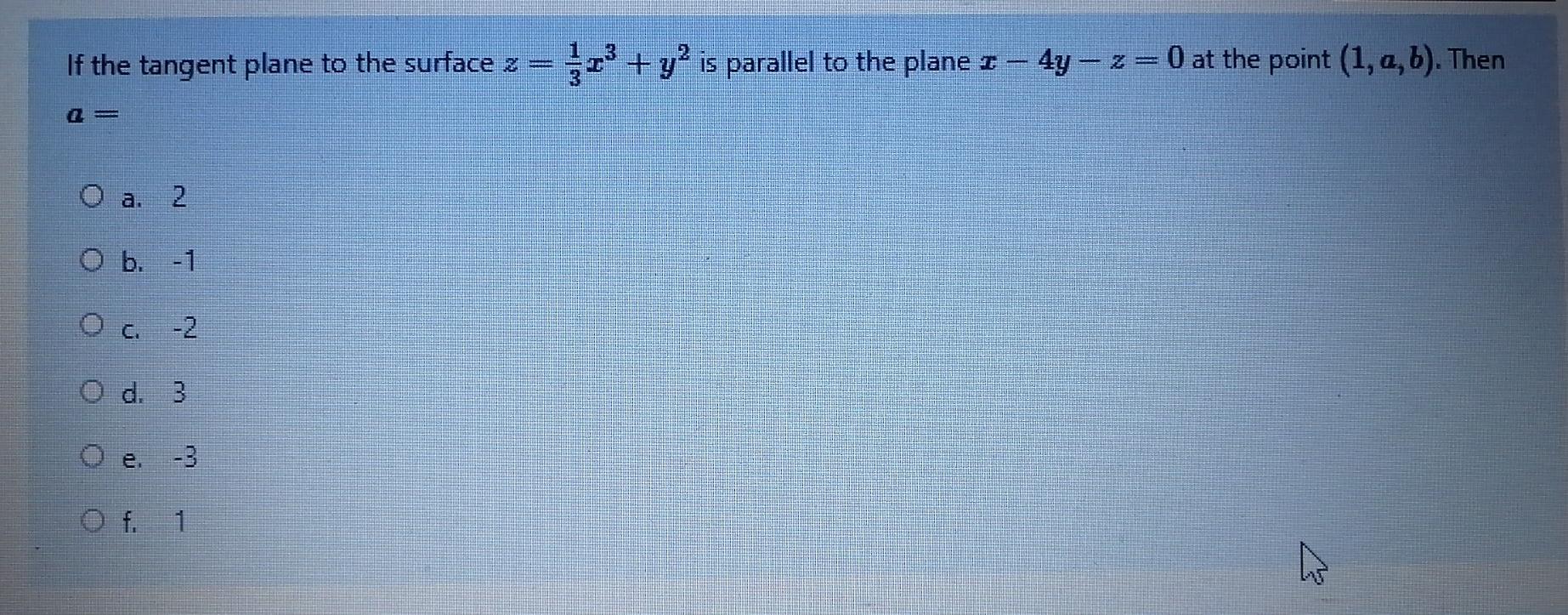 Us If The Tangent Plane To The Surface Z 573 Y2 Chegg Com