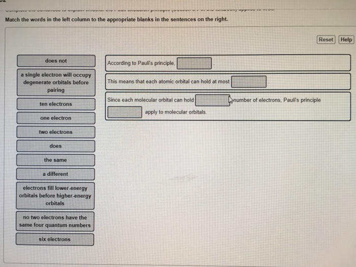 Solved latch the words in the left column to the appropriate