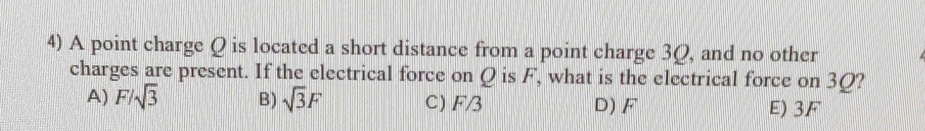 Solved 4) A point charge Q is located a short distance from | Chegg.com