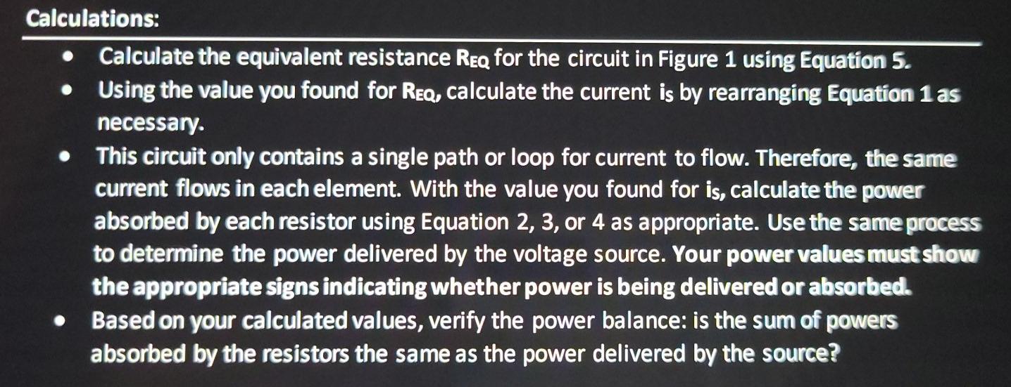 Solved Calculations: Calculate the equivalent resistance REQ | Chegg.com