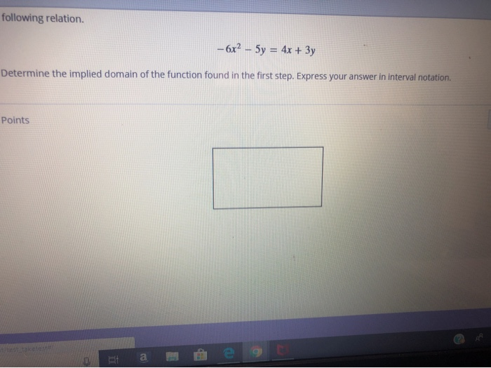 Solved Following Relation. 6x2 5y = 4x + 3y Determine