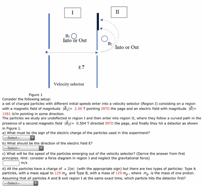 Solved I п B Into Or Out B2 Into Or Out E? Velocity Selector | Chegg.com