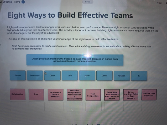 3. Effective Teams * Helps Eight Ways to Build | Chegg.com