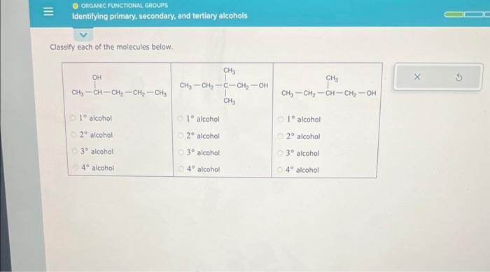 Solved Classify Each Of The Molecules Below Chegg Com