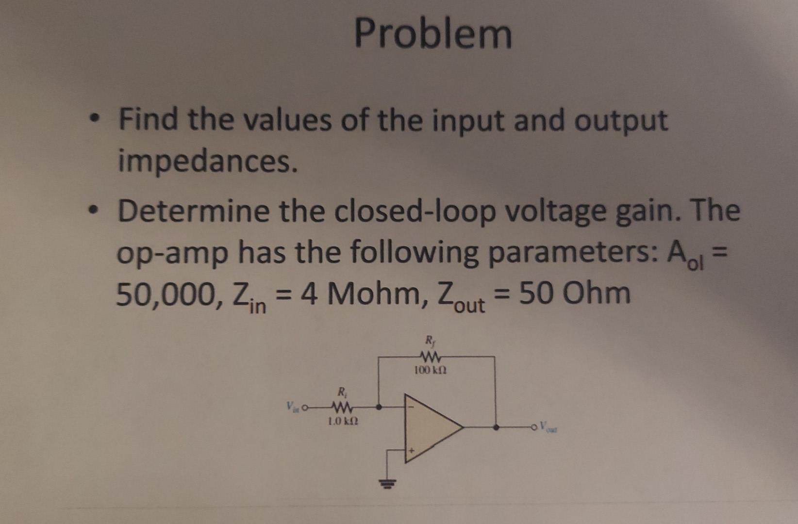 Solved Problem Find the values of the input and output | Chegg.com