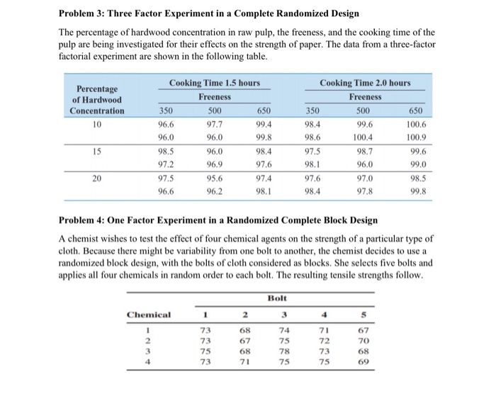 3 factor experiment