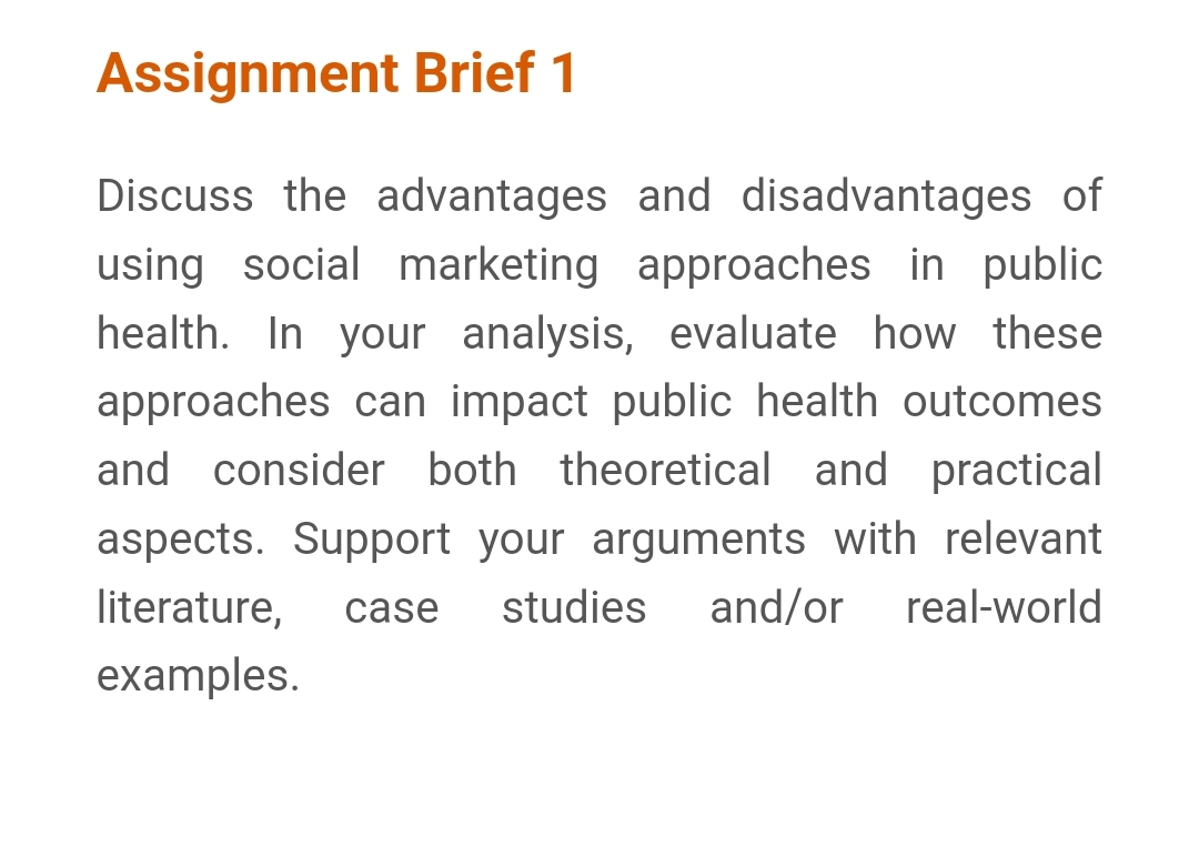 Assignment Brief Discussion Example Solved Assignment Brief 1Discuss the advantages and | Chegg.com