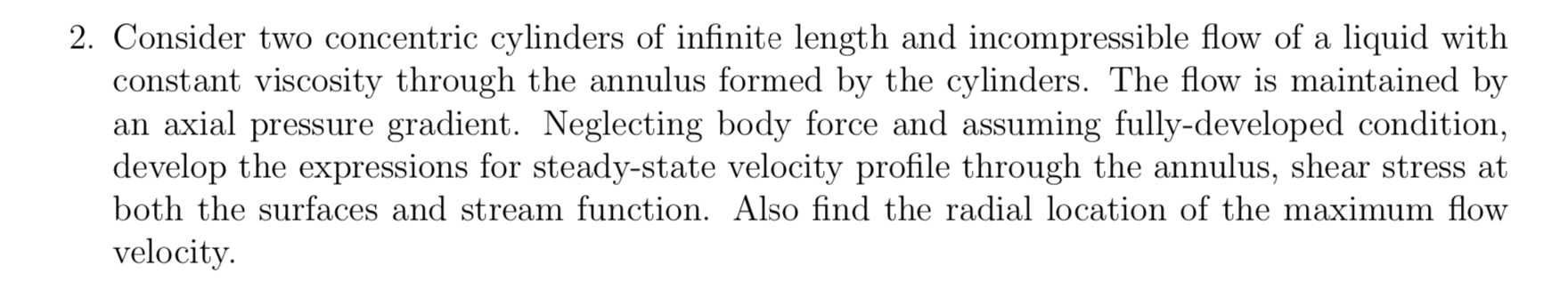 Consider two concentric cylinders of infinite length | Chegg.com