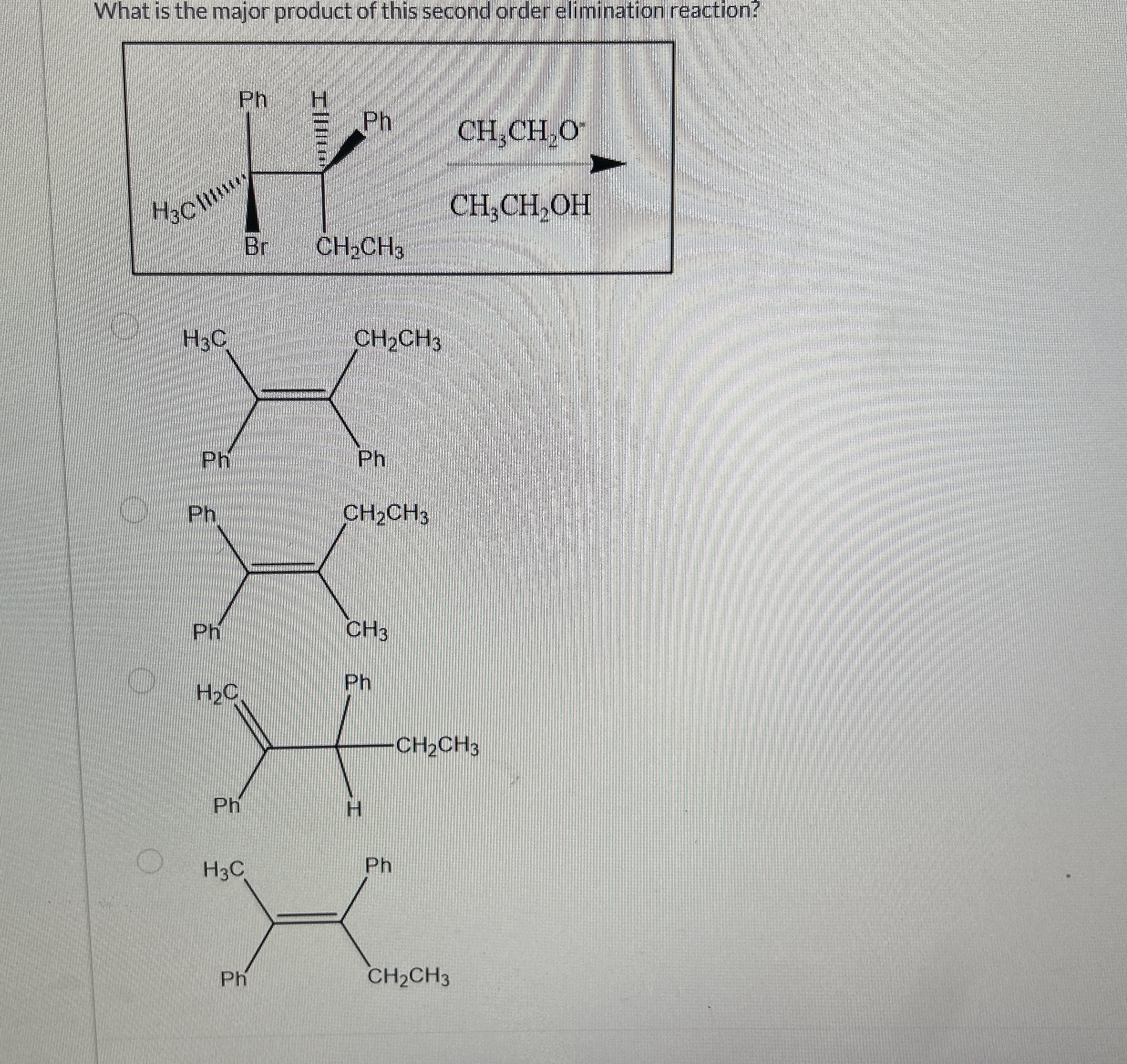 Solved What Is The Major Product Of This Second Order Chegg Com