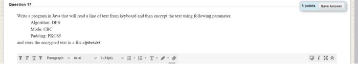 Solved Question 17 5 points Save Answer Write a program in | Chegg.com