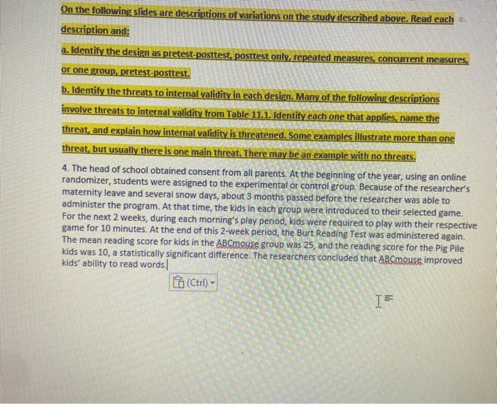 Solved 4 the head of school obtained consent from all chegg