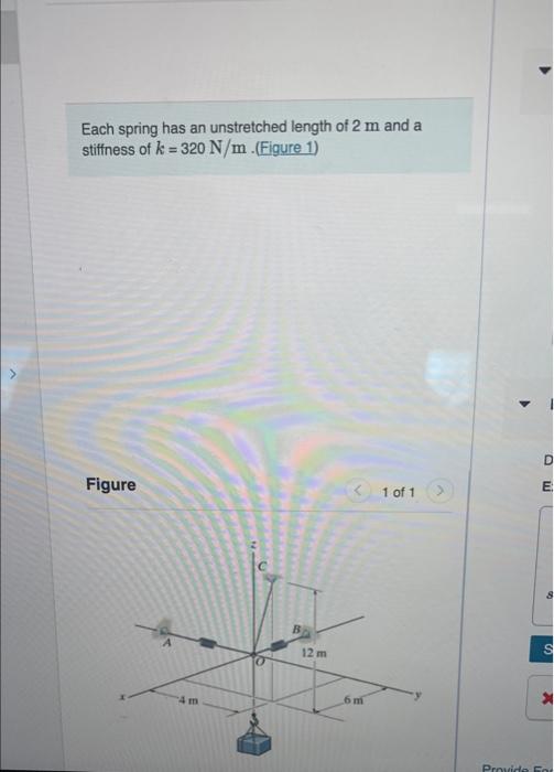 Solved Each Spring Has An Unstretched Length Of 2 M And A | Chegg.com