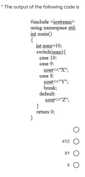 Solved * The output of the following code is #include using | Chegg.com