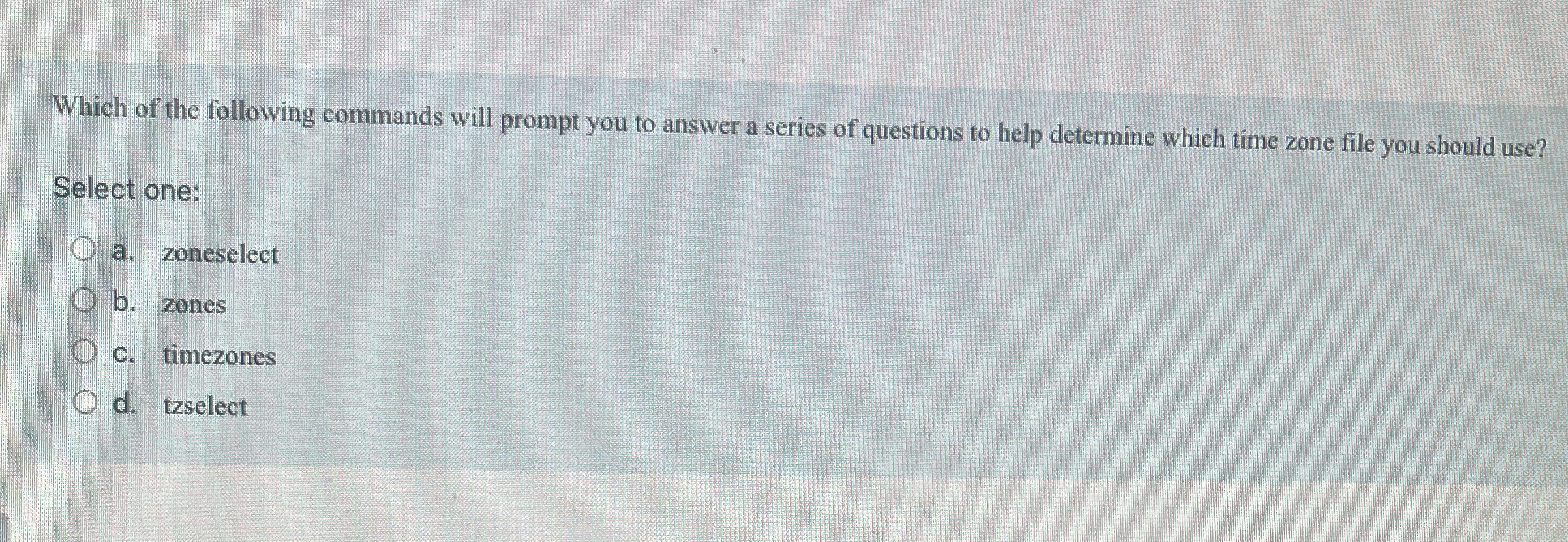 Solved Which of the following commands will prompt you to | Chegg.com