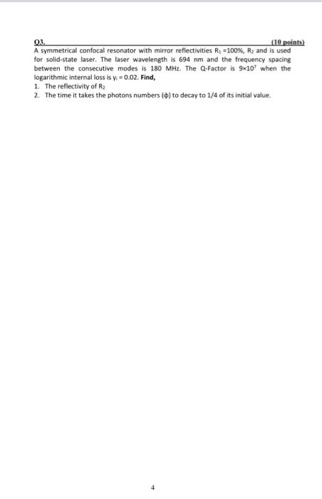 Solved A laser transition between energy levels Ei= 3.75 eV | Chegg.com