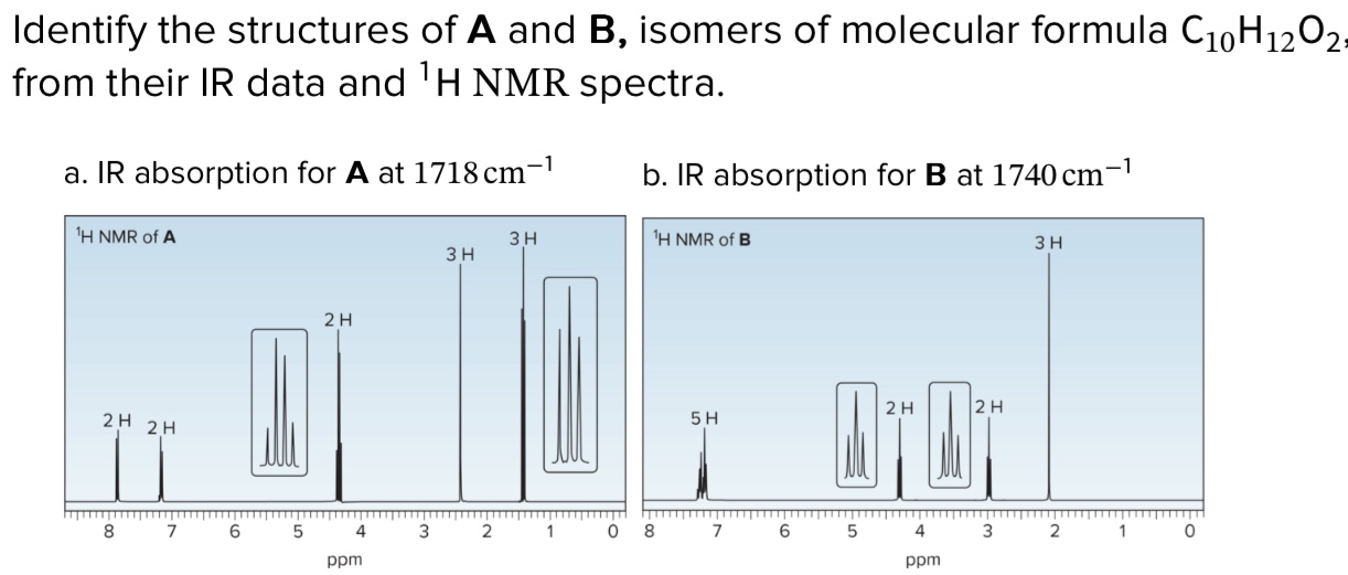 Solved Identify the structures of A and B, ﻿isomers of | Chegg.com