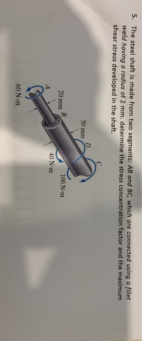 Solved 5. The Steel Shaft Is Made From Two Segments: AB And | Chegg.com