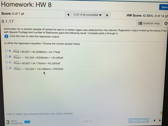 Solved Homework: HW 8 Save Score: 0 Of 1 Pt 5 Of 14 (6 | Chegg.com