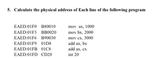 Solved 1. What is the function of the F command in Debug? 2. | Chegg.com