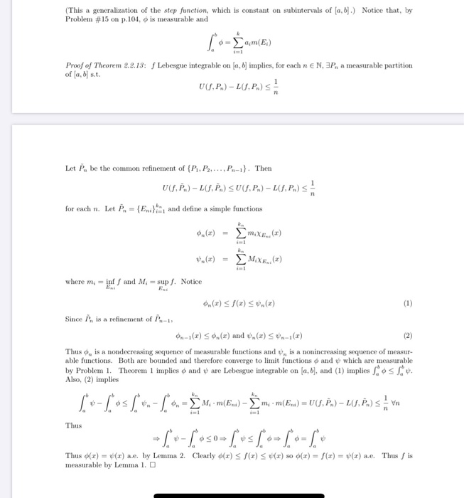 Solved Real Analysisuse the note and hint to answer problem | Chegg.com
