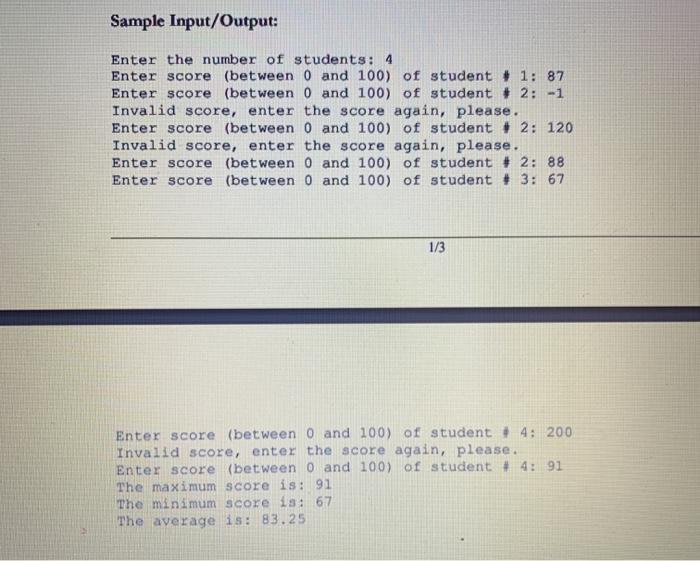 Solved Exercise #2: Write a program that asks the user to | Chegg.com