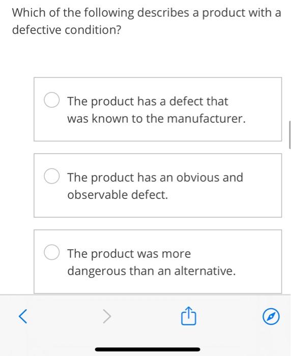 Solved Which of the following describes a product with a | Chegg.com