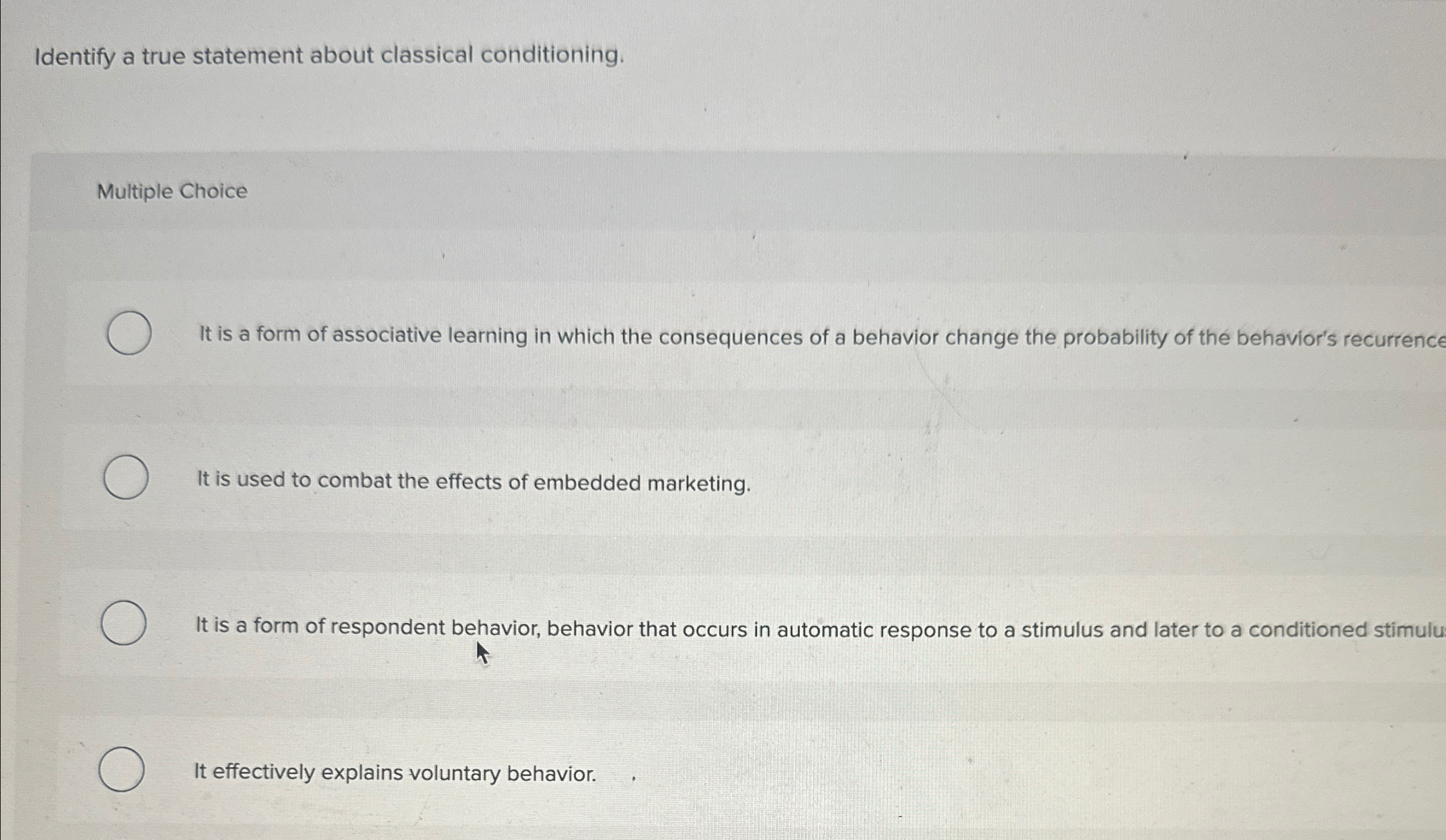 Solved Identify a true statement about classical | Chegg.com