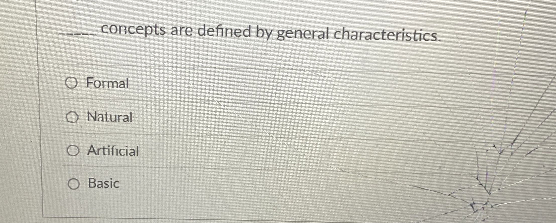 Solved concepts are defined by general | Chegg.com