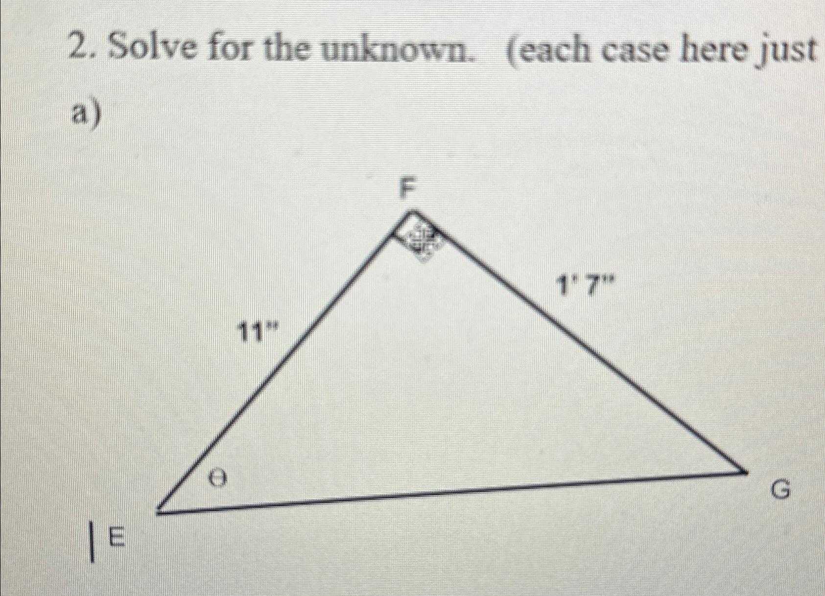 Solved Solve for the unknown. | Chegg.com