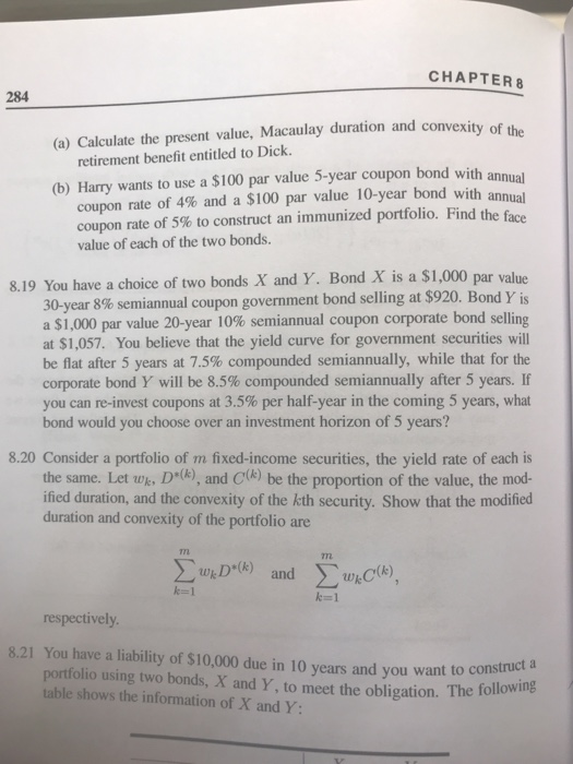 CHAPTER 8 284 (a) Calculate the present value, | Chegg.com