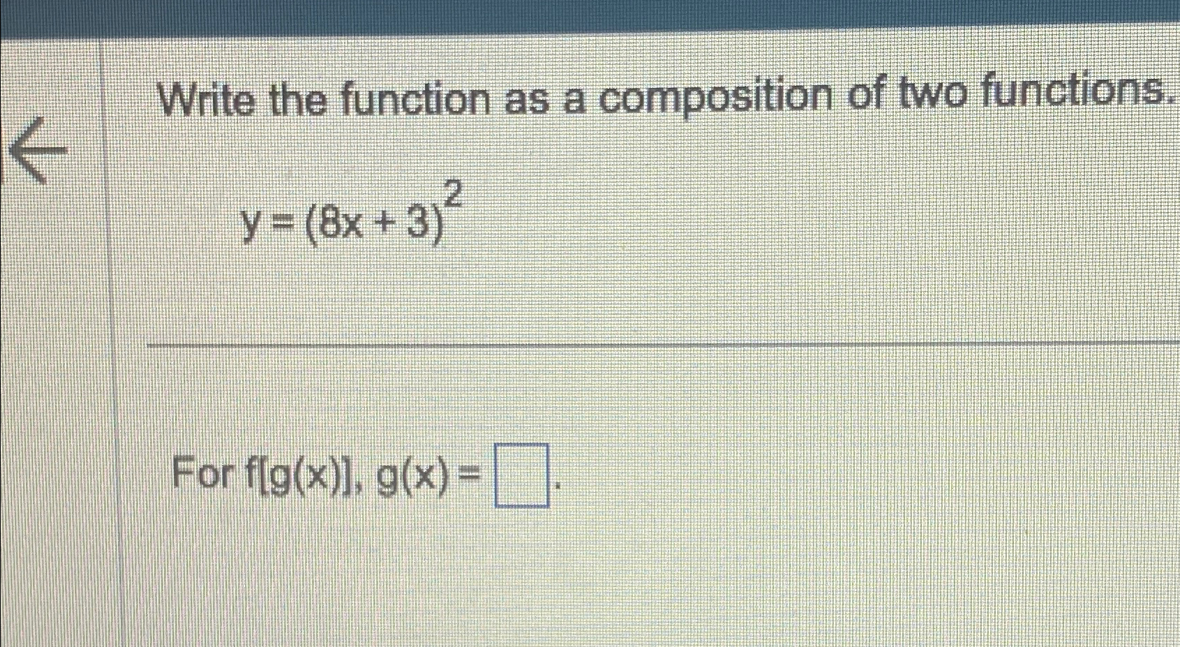 Solved Write the function as a composition of two | Chegg.com